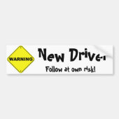 Warnung: Neuer Fahrer Autoaufkleber (Vorne)