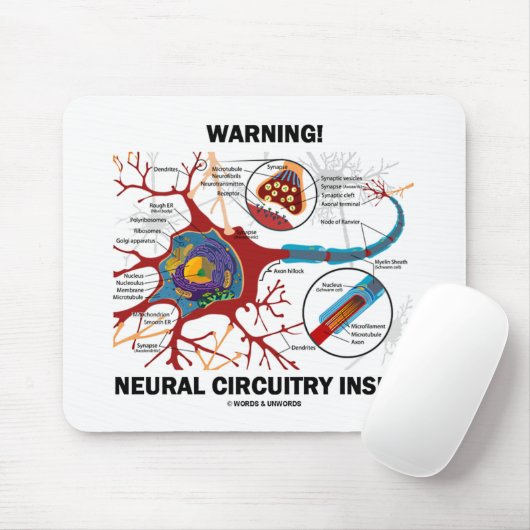 Warnung! Neurales Schaltkreis-Innere Mousepad (Mit Mouse)