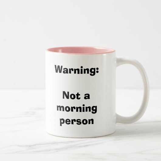 Warnung: Nicht eine Morgenperson Tasse (Rechts)
