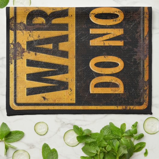 Warnung nicht gefüttert - Metallwarnung Geschirrtuch (Gefaltet)