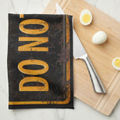 Warnung nicht gefüttert - Metallwarnung Geschirrtuch (Viertel Falte)