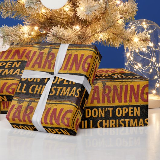 WARNUNG Nicht öffnen bis Weihnachten nicht signier Geschenkpapier (Feiertage)
