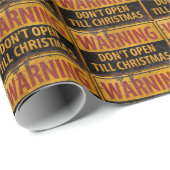 WARNUNG Nicht öffnen bis Weihnachten nicht signier Geschenkpapier (Rolleneckpunkt)