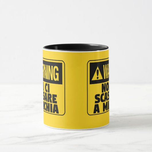 Warnung Non Ci Scassare a Minchia Funny Sizilian Tasse (Zentrum)
