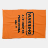 Warnung nur autorisiertes Personal Geschirrtuch (Horizontal)