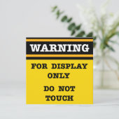 Warnung nur bei Anzeige keine Touch Karte (Stehend Vorderseite)