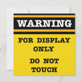 Warnung nur bei Anzeige keine Touch Karte (Vorderseite)