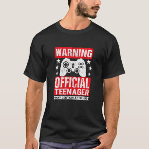 Warnung Offiziellen Teenager 13 Jahre alt Witzgebu T-Shirt