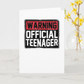 Warnung Offizieller Teenage Geburtstag Karte (Gelbe Blume)