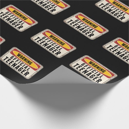 Warnung Offizieller Teenager-Jungs Mädchen 13. Geb Geschenkpapier (Ecke)