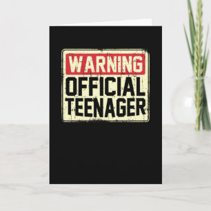 Warnung Offizieller Teenager Karte