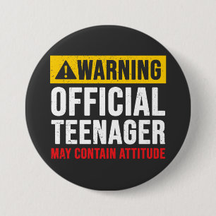 Warnung Offizielles Geschenk zum 13. Geburtstag ei Button