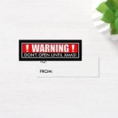 "Warnung: Öffne nicht bis Weihnachten" Geschenkmar (Schreibtisch)