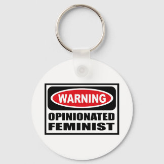 Warnung OPINIONIERTE FEMINISTISCHE Schlüsselkette Schlüsselanhänger