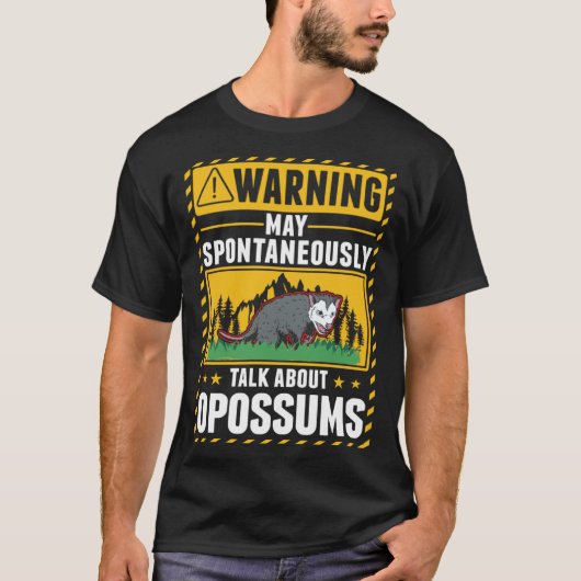 Warnung Opossum Müll Katze Possum T-Shirt (Vorderseite)