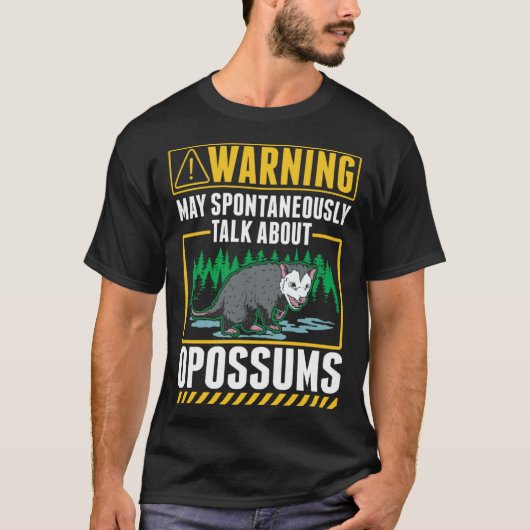 Warnung Opossum Müll Katze Possum T-Shirt (Vorderseite)