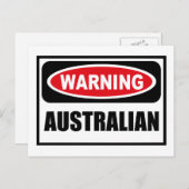 Warnung ÖSTERREICHISCHE Postkarte (Vorne/Hinten)