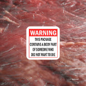 Warnung, Paketaktivismus Quadratischer Aufkleber