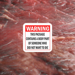 Warnung, Paketaktivismus Quadratischer Aufkleber