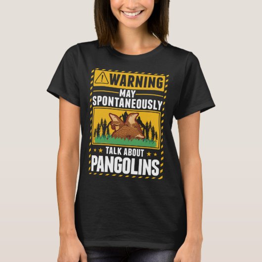 Warnung Pangolin T-Shirt (Vorderseite)