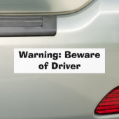 Warnung: Passen Sie vom Fahrer auf Autoaufkleber (Auf Auto)