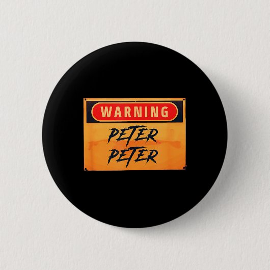 Warnung Peter Peter Pumpkin Eater Lustiger Hallowe Button (Vorderseite)