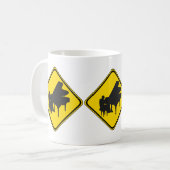 Warnung: Piano Player Ahead! Kaffeetasse (Vorderseite Links)