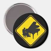 Warnung: Piano Player Ahead! Magnet (Vorderseite/Rückseite)