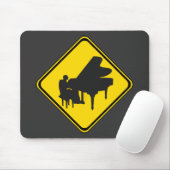 Warnung: Piano Player Ahead! Mousepad (Mit Mouse)