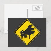 Warnung: Piano Player Ahead! Postkarte (Vorne/Hinten)