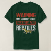 Warnung plötzlich über Reptilien T-Shirt (Design vorne)
