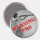 Warnung: PMS Magnet (Vorderseite/Rückseite)