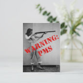 Warnung PMS Postkarte (Stehend Vorderseite)