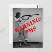 Warnung PMS Postkarte (Vorne/Hinten)