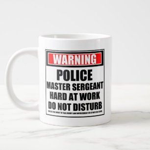 Warnung Polizeiobermeister Hart Am Arbeiten Jumbo-Tasse