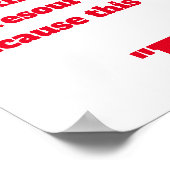 Warnung Poster (Ecke)