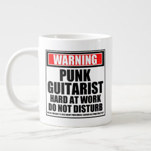 Warnung Punk Gitarrist hart am Arbeitsplatz nicht  Jumbo-Tasse