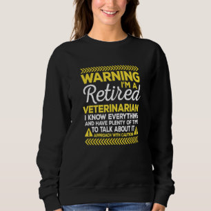 Warnung Ruhender Tierarzt Medizinisches Personal V Sweatshirt