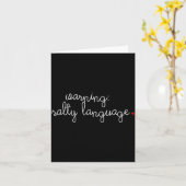 Warnung Salziges Sprachwitz Sassy Sprache Karte (Gelbe Blume)
