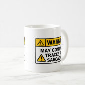Warnung: Sarkasmus im Inneren – Bürotasse Kaffeetasse (VorderseiteRechts)