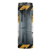 Warnung: sarkastisch, vorsichtig thermosbecher (Rückseite)