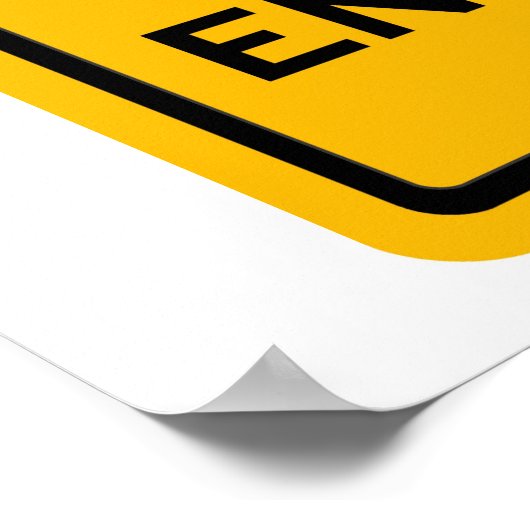 Warnung Sasquatch Sighight, geben Sie auf eigenes  Poster (Ecke)