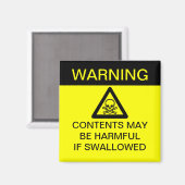 WARNUNG - Schädlich wenn verschluckt (individuell  Magnet (Vorderseite/Rückseite)