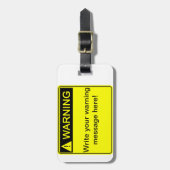 Warnung! - Schaffen Sie Ihren kundenspezifischen Gepäckanhänger (Vorderseite vertikal)