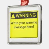 Warnung! - Schaffen Sie Ihren kundenspezifischen Silbernes Ornament (Links)