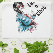 Warnung schießen geschirrtuch (Gefaltet)