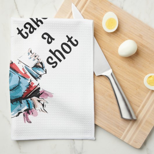 Warnung schießen geschirrtuch (Viertel Falte)