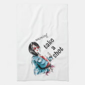 Warnung schießen geschirrtuch (Vertikal)