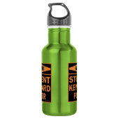 Warnung! Schüler Keyboard Player! Edelstahlflasche (Rückseite)