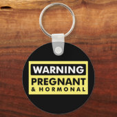 Warnung: Schwangere und Hormonelle Schlüsselanhänger (Vorderseite)